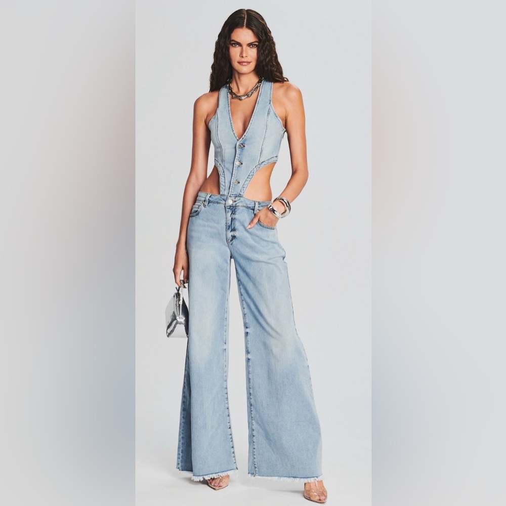 Retrofete Light Blue Denim Overalls